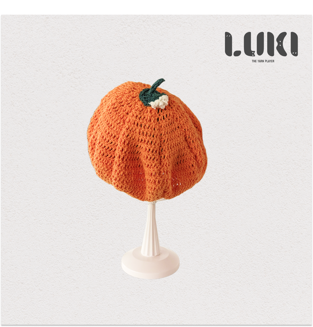Orange Flower Buret Hat